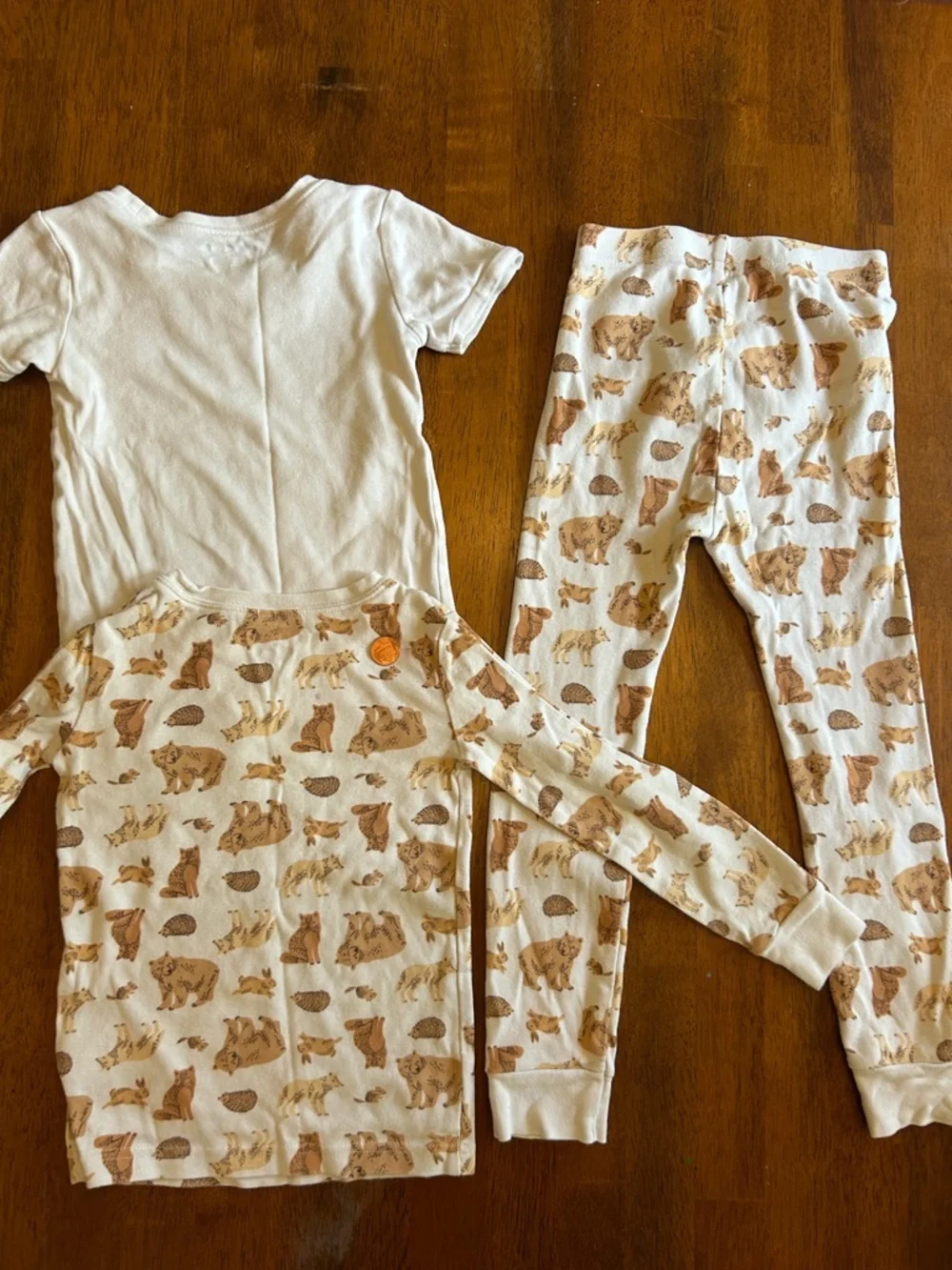 Woodland Pajama Set 3pc Bundle Kids 5T Wolf Bear Fox Animal Sleepwear Old Navy